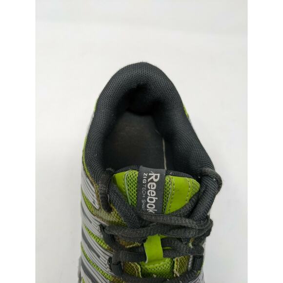 Mens Reebok Zigtech Shark Athletic Running Shoes Size 5 Green & Gray - Picture 10 of 12